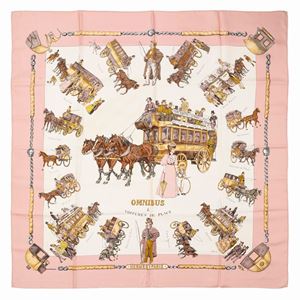 Omnibus & Voitures de place silk twill scarf