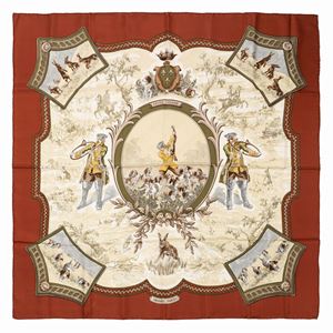 Petite Vénerie silk twill scarf