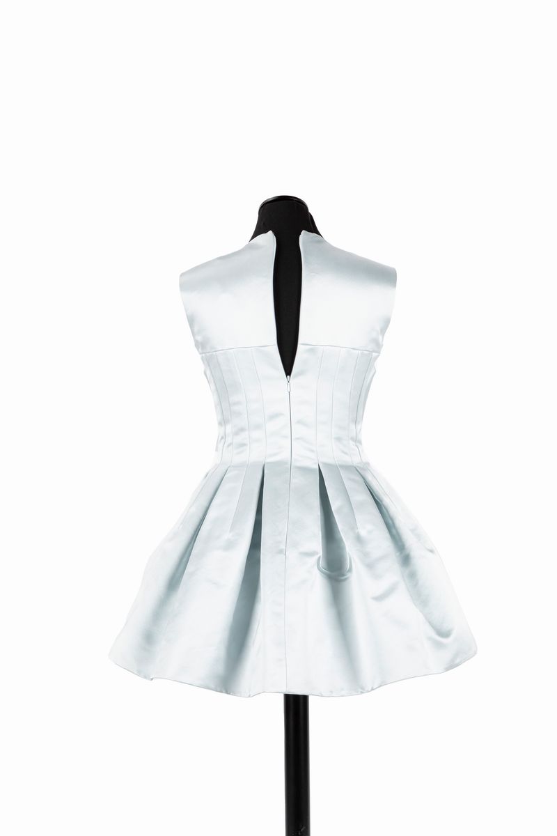 Dior - Abito da sera in raso di seta azzurro chiaro