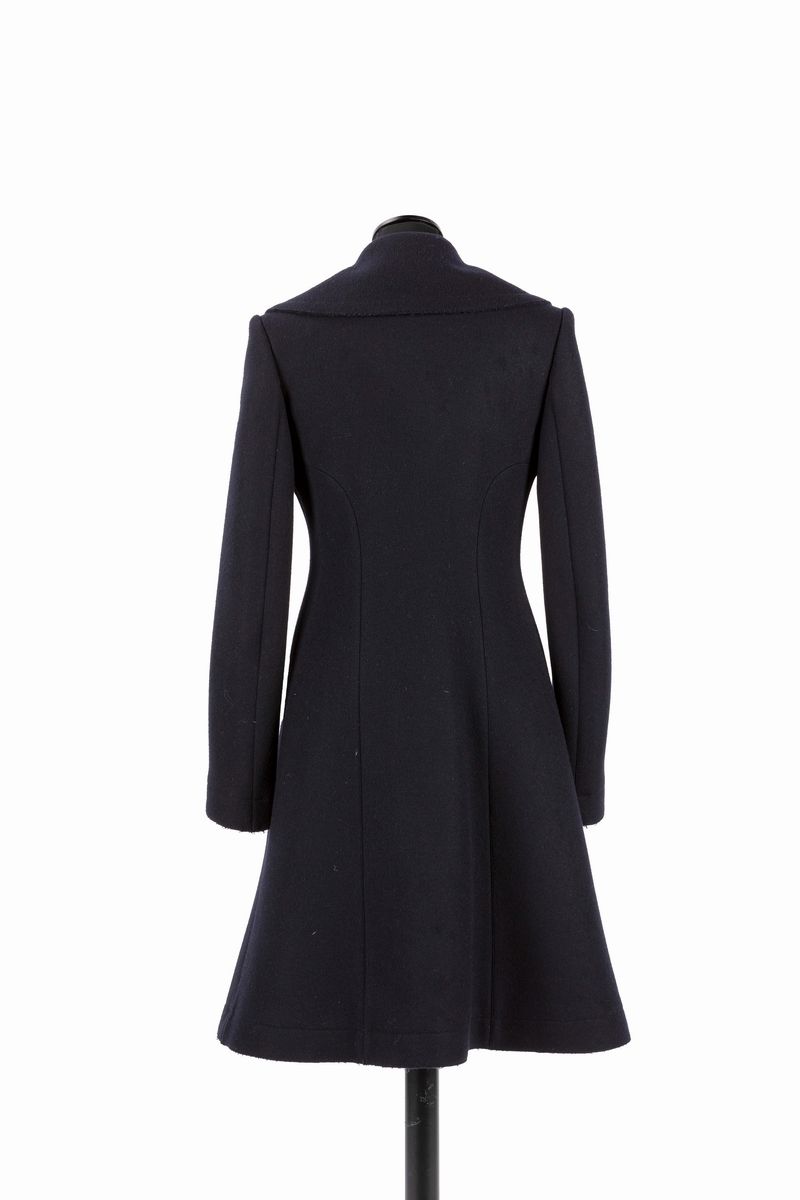 Maison Alaia - Cappotto in misto lana blu
