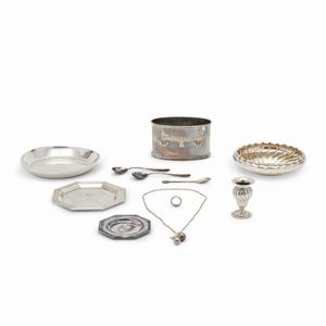  - Eleven silver objects, Italy, 20th century
