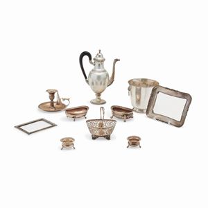 Ten silver objects, Italy, 20th Century