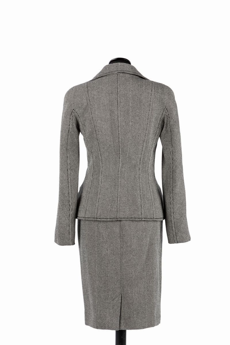 Christian Dior - Tailleur in lana a spina di pesce