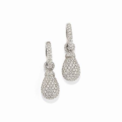 Orecchini in Oro Bianco 18k e Diamanti