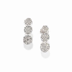  - Orecchini in oro bianco 18k e diamanti