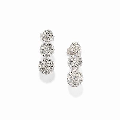 Orecchini in Oro Bianco 18k e Diamanti