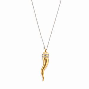  - A 18k two-color gold and diamond necklace