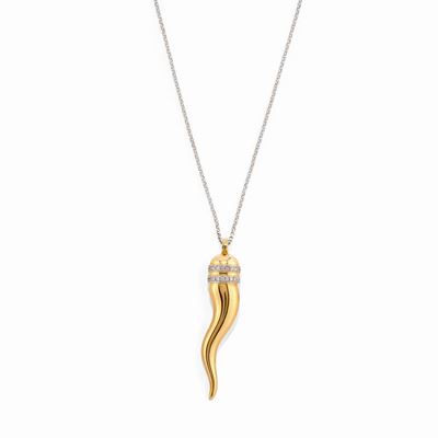 Collana in Oro Bicolore 18k e Diamanti