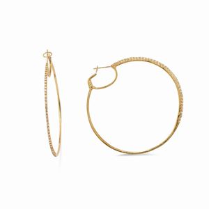  - Orecchini in oro giallo 18k e zirconi