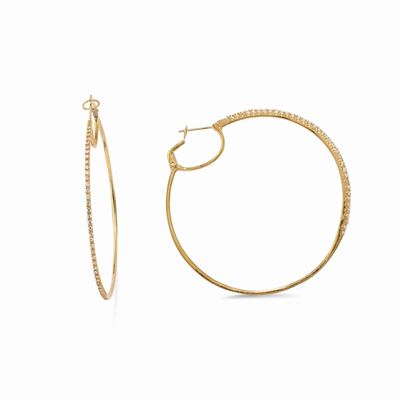 Orecchini in Oro Giallo 18k e Zirconi