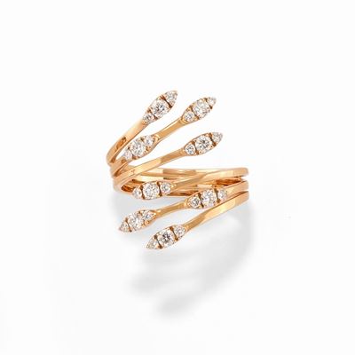 Anello in Oro Rosa 18k e Diamanti