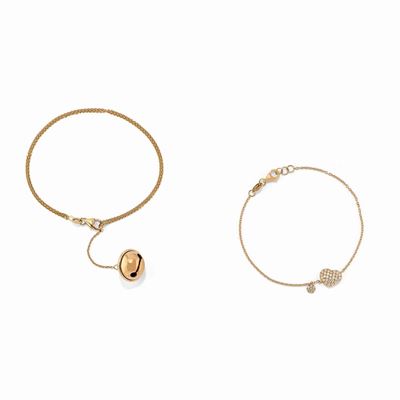 Due Bracciali in Oro Rosa 18k e Diamanti