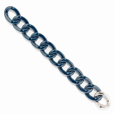Bracciale in Oro Bianco 18k e Smalto