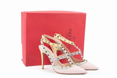 Rockstud Tricolore, scarpe in pelle con borchie