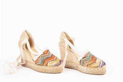 Espadrillas in corda con lacci alla caviglia