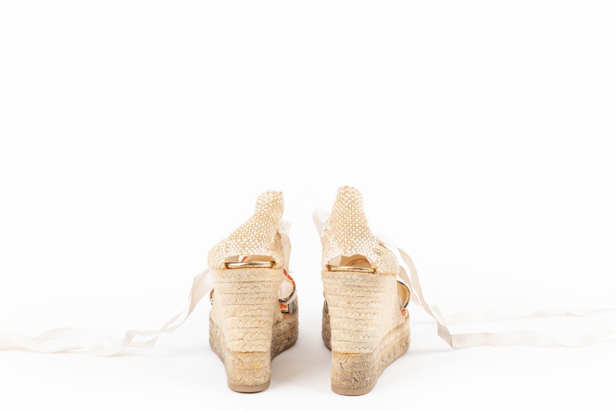 Missoni - Espadrillas in corda con lacci alla caviglia
