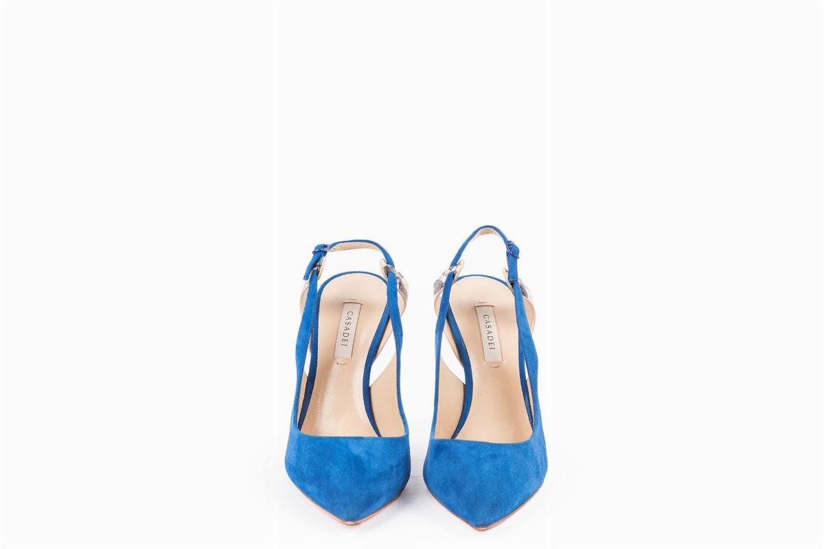Casadei - Scarpe décolleté in camoscio blu elettrico