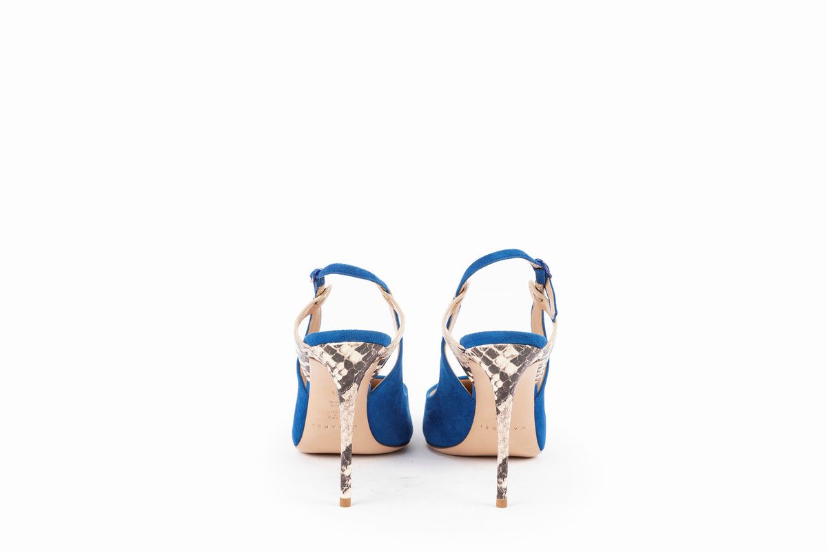 Casadei - Scarpe décolleté in camoscio blu elettrico