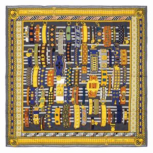 Collier de Chien silk twill scarf 