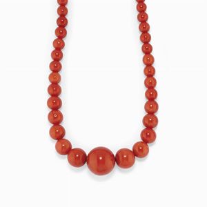 Collana in oro 18k e corallo