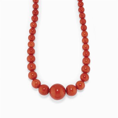 Collana in Oro 18k e Corallo
