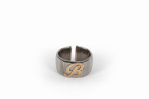 Silver with gold "B" tubogas bracelets