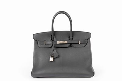 Borsa Birkin, pelle di chèvre grigio ardesia, 2012