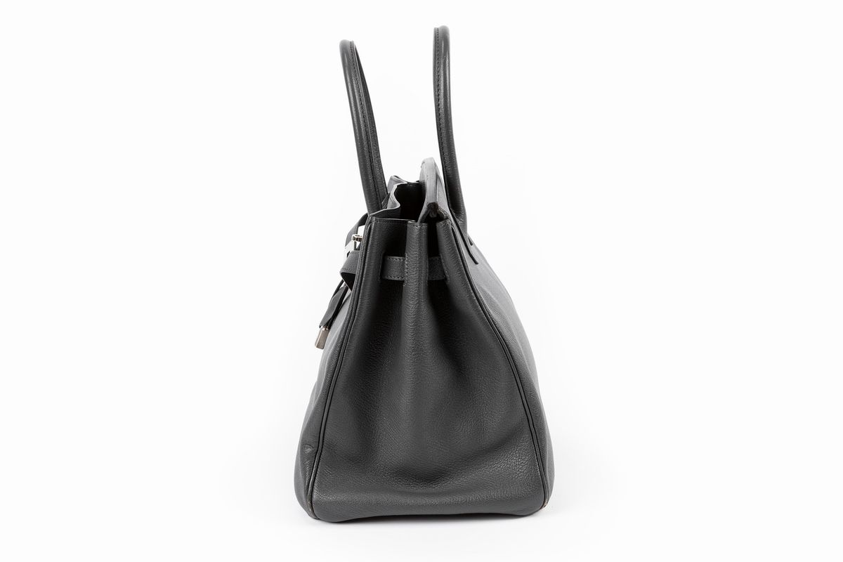 Hermès - Borsa Birkin, pelle di chèvre grigio ardesia, 2012