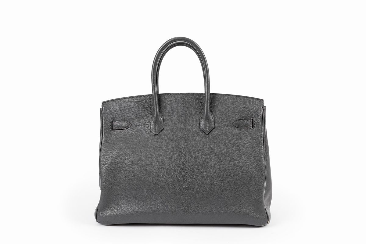 Hermès - Borsa Birkin, pelle di chèvre grigio ardesia, 2012