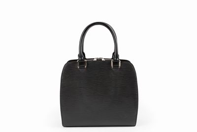 Borsa in pelle Épi nera con doppi manici