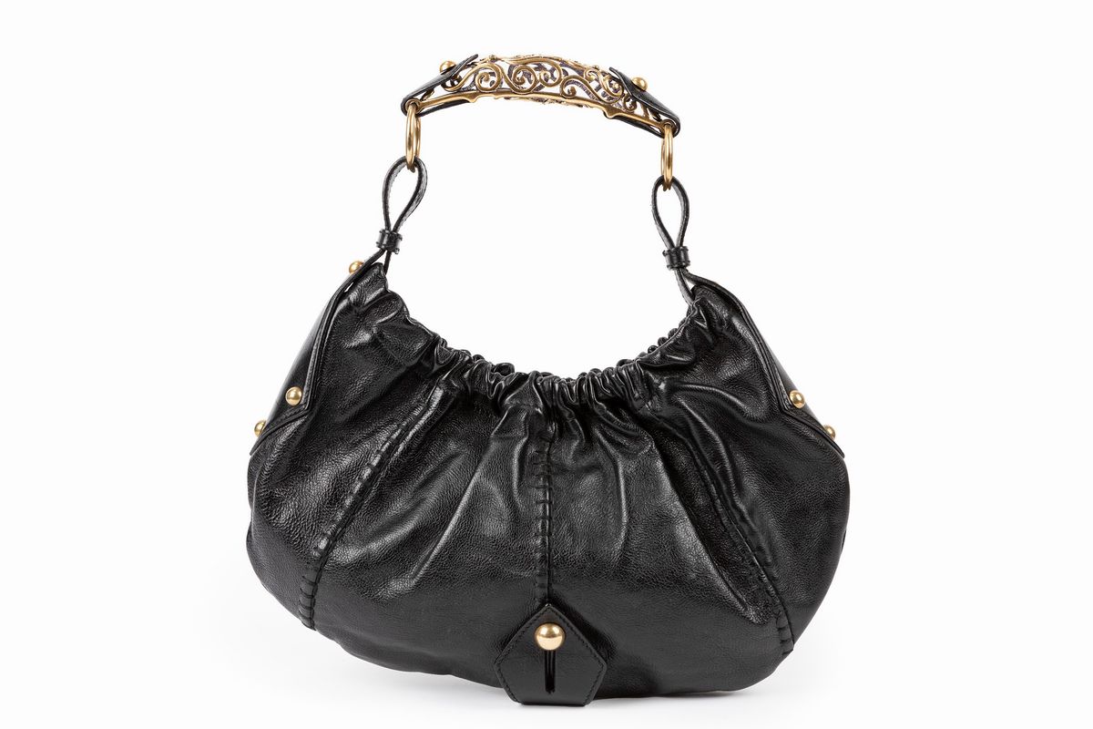バッグ SS2002 YVES SAINT LAURENT MOMBASA Yves Saint Laurent 'Mombasa' Leather Sling Shoulder Handbag