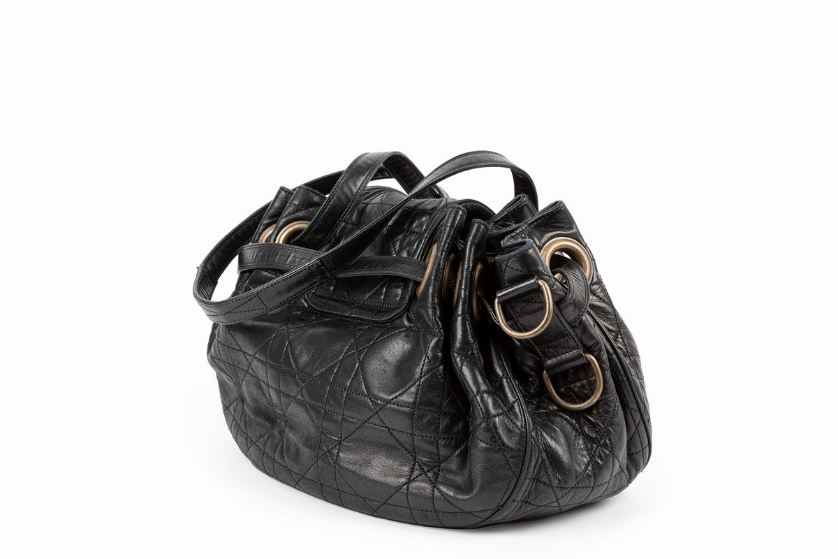 Christian Dior - Borsa in pelle cannage nera