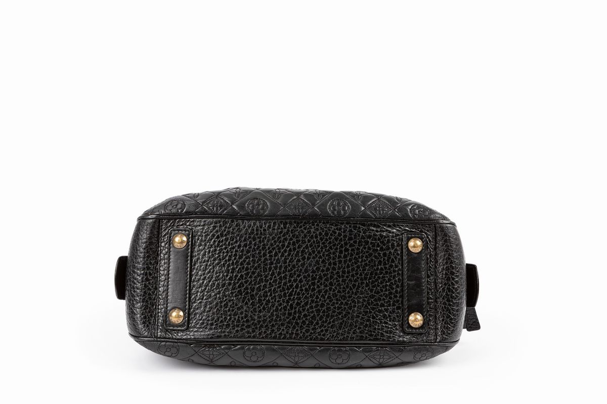 Louis Vuitton - Borsa in pelle nera, modello monogram Empreinte