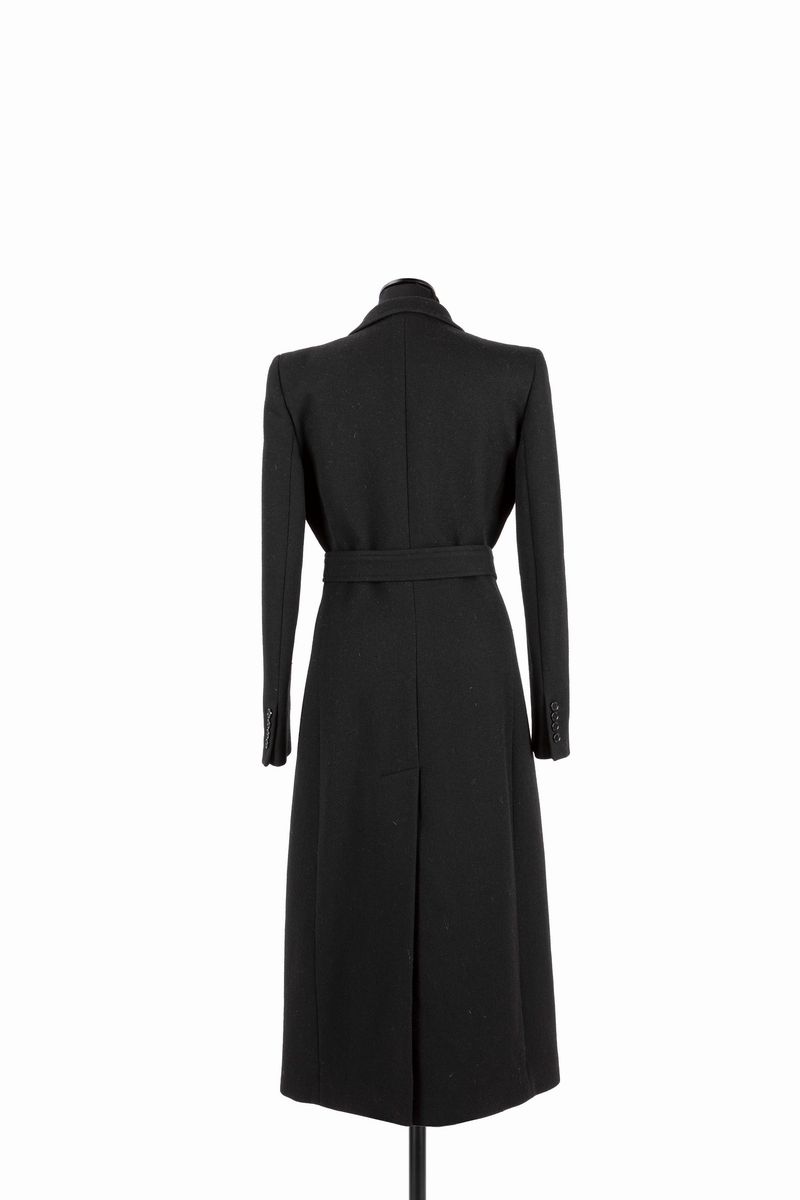Dolce & Gabbana - Cappotto lungo in lana nera