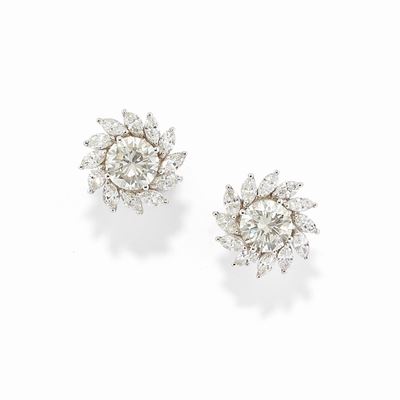 Orecchini in Oro Bianco 18k e Diamanti