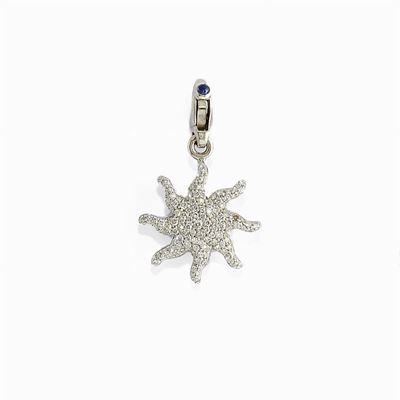 Pendente in Oro Bianco 18k e Diamanti