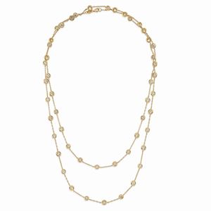  - Collana in oro giallo 18k e diamanti