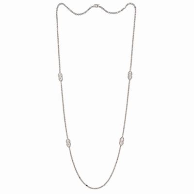 Collana in Oro Bianco 18k e Diamanti