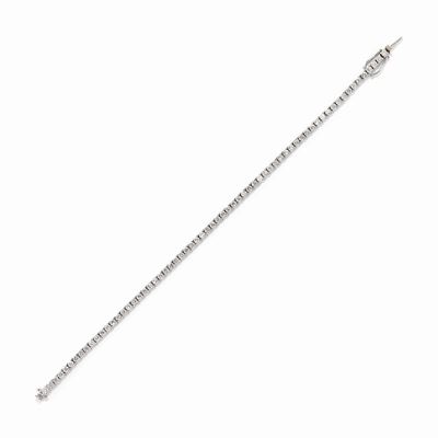 Bracciale Tennis in Oro Bianco 18k e Diamanti