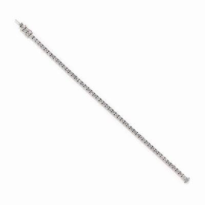 Bracciale Tennis in Oro Bianco 18k e Diamanti