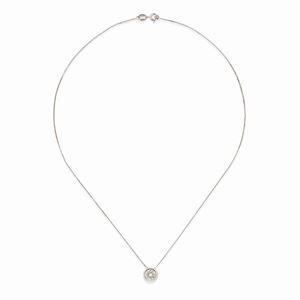  - Collana in oro bianco 18k e diamante