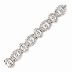  - Bracciale in platino e diamanti, 1920 circa