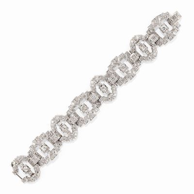 Bracciale in Platino e Diamanti, 1920 Circa