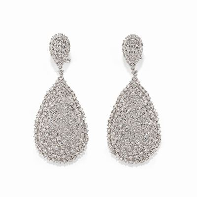 Orecchini in Oro Bianco 18k e Diamanti