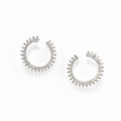 Orecchini in Oro Bianco 18k e Diamanti