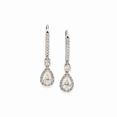 Orecchini in Oro Bianco 18k e Diamanti