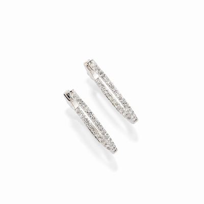 Orecchini in Oro Bianco 18k e Diamanti