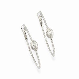  - Orecchini in oro bianco 18k e diamanti