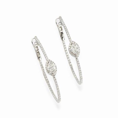 Orecchini in Oro Bianco 18k e Diamanti