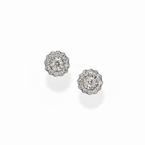  - Orecchini in oro bianco 18k e diamanti